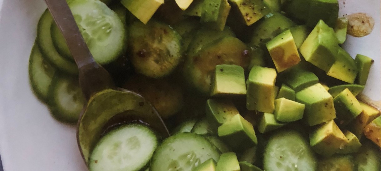 cucumber & avocado&nbsp;salad